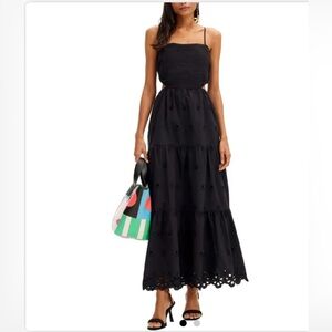 Desigual
eyelet-embroidered tiered maxi dress